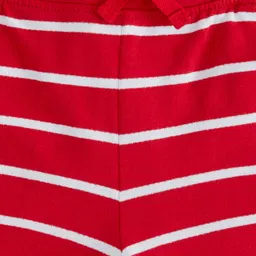 Pantaloons Junior Girls Red & White Striped Shorts image 3