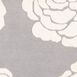 Safiya Carpet Grey & White Floral Hand-Tufted Woollen Carpets image 4