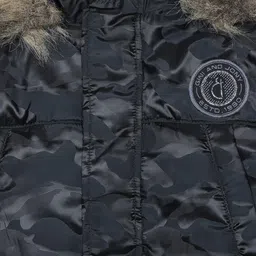 Gini and Jony Boys Camouflage Printed Hooded Parka Jacket image 2