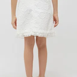 One Friday Girls Self Design A-Line Laced Skirt image 2