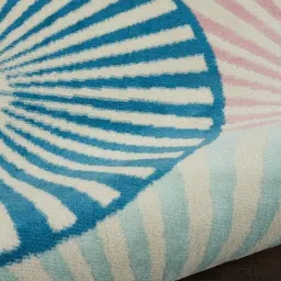 Safiya Carpet Blue & Beige Floral Printed Hand Tufted Woollen Carpet image 3