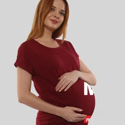 SillyBoom Typography Printed Cotton Maternity T-shirt image 2