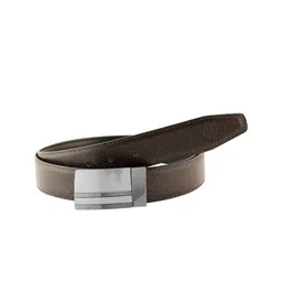 ZEVORA Men Textured Leather Reversible Belt image 5