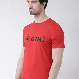 Friskers Men Red Typography Printed T-shirt image 3