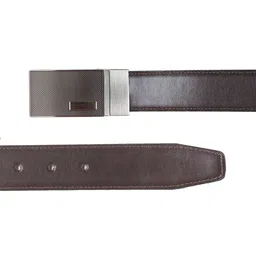 Calvadoss Men Black Textured PU Reversible Formal Belt image 3