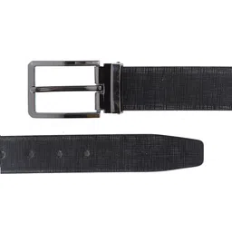 thickskin Men Black Textured Leather Reversible Formal Belt image 5