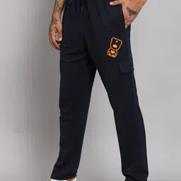 GRIFFEL Men Mid-Rise Relaxed-Fit Track Pants image 3