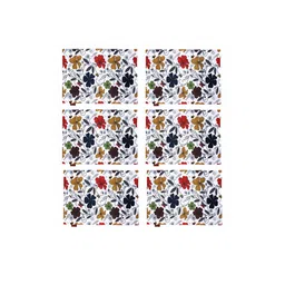 AEROHAVEN Set of 6 White Floral Printed Table Placemats image 2