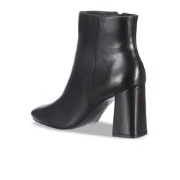 Saint G Black Leather Block Heeled Boots image 3