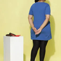 9shines Label Pack Of 2 Printed Cotton Longline Lounge T-Shirts image 5