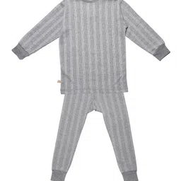mack jonney VIMAL JONNEY Kids Pack of 2 Striped Cotton Thermal Sets image 5