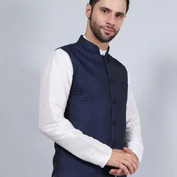 Wintage Printed Woven Nehru Jackets image 4