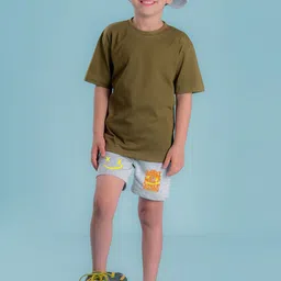 NUSYL Boys Graphic Printed Mid-Rise Cotton Shorts image 2