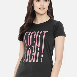 Fabflee Pack Of 3 Typography Printed Cotton T-shirts image 3