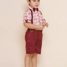 Aj DEZInES Boys Printed Shirt with Shorts image 3