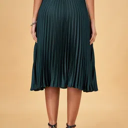 Annabelle by Pantaloons Accordion-Pleated A-Line Midi Skirt image 4