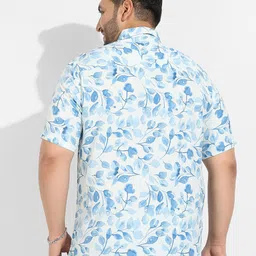 Instafab Plus Plus Size Classic Floral Printed Spread Collar Cotton Casual Shirt image 5