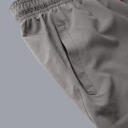 Dpassion Men Grey Solid Running Sports Shorts image 3