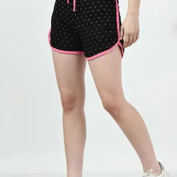 BAESD Women Pack of 4 Conversational Printed High-Rise Pure Cotton Regular Shorts image 4