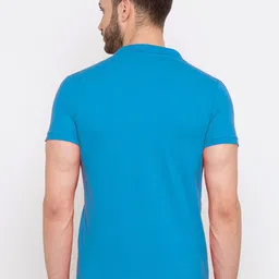 Status Quo Men Blue Polo Collar T-shirt image 2