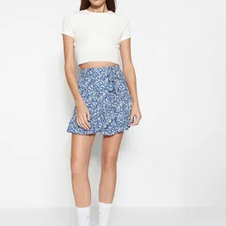 Trendyol Floral Printed A-Line Skirt image 3