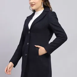 Monte Carlo Women Spread Collar Full Sleeves Overcoat image 5