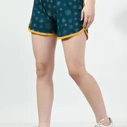 BAESD Women Pack of 4 Printed High-Rise Regular Fit Regular Cotton Shorts image 4