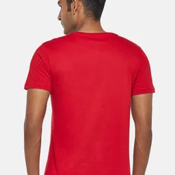 Urban Ranger by pantaloons Men Red Printed Slim Fit T-shirt image 4