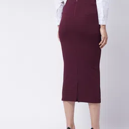 Purple Feather Women Pencil Skirt image 5