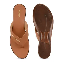 Rocia Women Tan Open Toe Flats image 3