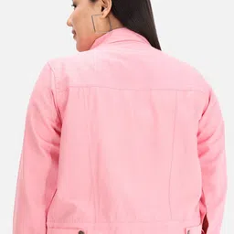 Funday Fashion Spread Collar Organic Cotton Denim Jacket image 4