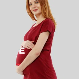 SillyBoom Typography Printed Cotton Maternity T-shirt image 4