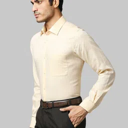 Raymond Men Regular Fit Yellow Formal Shirt image 5