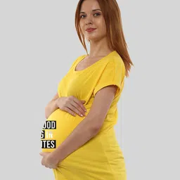 SillyBoom Typography Printed Maternity Cotton T-shirt image 4