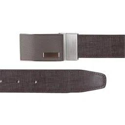 Calvadoss Men Black Textured PU Reversible Formal Belt image 2