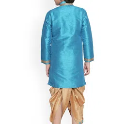 BAESD Infants Boys Mandarin Collar Kurta With Dhoti Pants image 2