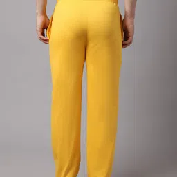 mack jonney VIMAL JONNEY Men Pack of 2 Blue & Yellow Solid Fleece Track Pants image 2