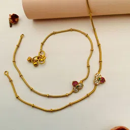 Anouk Gold-Toned Gold-Plated Anklet image 3