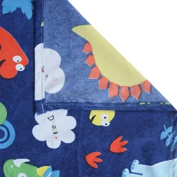 Home Sizzler Blue & Yellow Printed 210 TC Double Queen Bedsheet with 2 Pillow Covers image 4