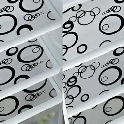 REVEXO  White & Black 6Pcs Geometric Anti-Slip Table Placemats image 3