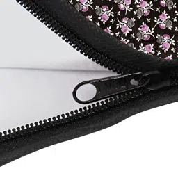 Stylista Black & Violet Floral Printed Rectangular Floor Mat image 2