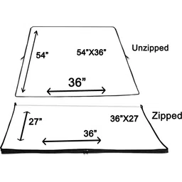 Stylista White & Brown Printed Rectangle Zipper Floor Mat image 2
