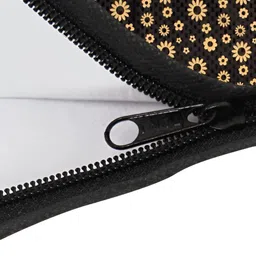 Stylista Black & Yellow Floral Rectangle Bed Server Mat with Zipper image 2