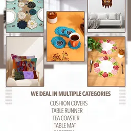 PURINA'S  Red & Brown Floral Beaded Table Placemats image 2