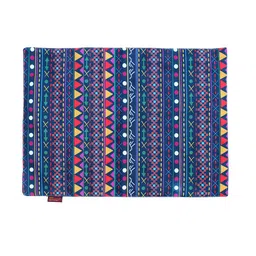 AEROHAVEN Set of 4 Blue Geometric Printed Cotton Table Placemats image 2