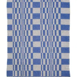 KLOTTHE 6 Pieces Blue Woven-Design Cotton Rectangular Table Placemats image 5