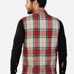 Vastraa Fusion Checked Woolen Nehru Jackets image 2