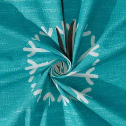 HOSTA HOMES Unisex Blue Printed 300 TC Flat King Size Bedsheet With 2 Pillow Covers image 3