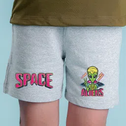 NUSYL Boys Alien Printed Cotton Shorts image 4