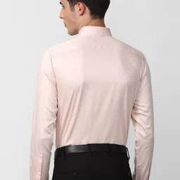 Peter England Elite Men Peach-Coloured Formal Cotton Shirt image 4